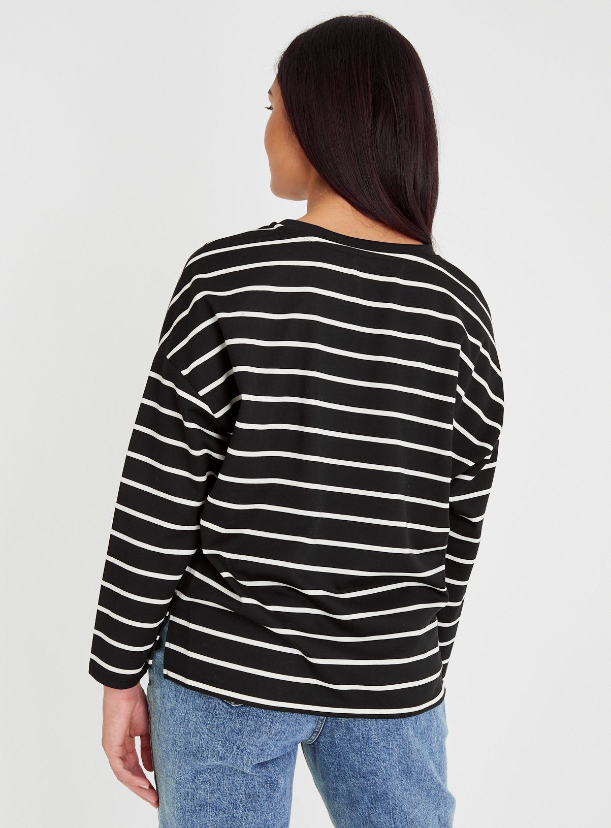 Black Mono Stripe Ponte Top 18 - Image 4 thumbnail